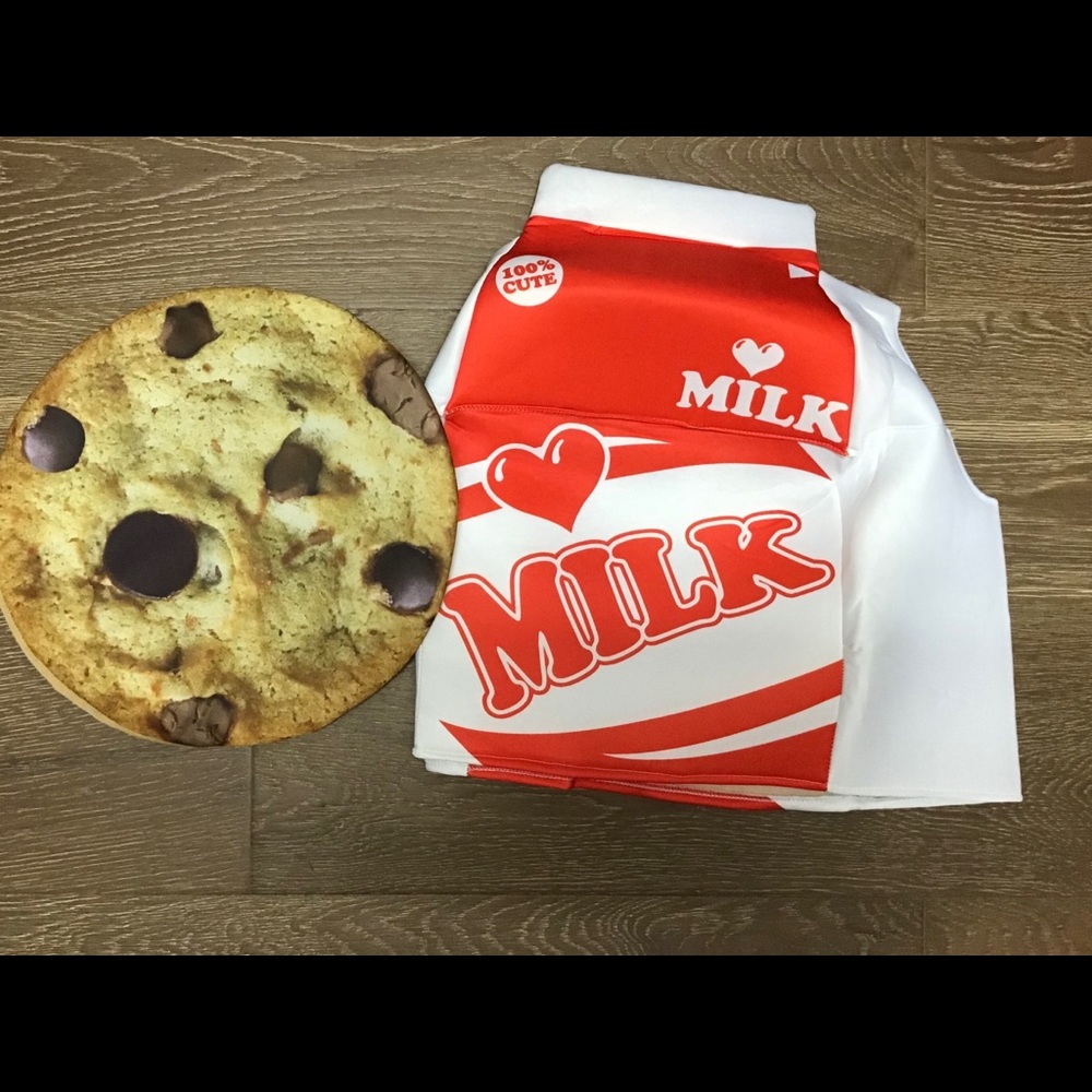 Milk and cookie kids costume